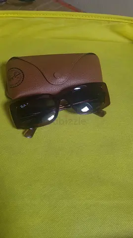 Ray-Ban rectangular brown sunglasses with case