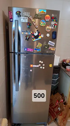 Silver Top-Freezer Refrigerator - Good Working Condition, 500 AED