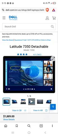 Dell Premium 2 in 1 ( XPS / Surface pro Alt )