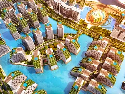 استوديو مفروش | إطلالات على البحيرة وحمام السباحة | عزيزي فينيسيا 6