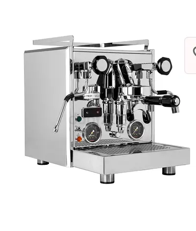Commercial Stainless Steel Espresso Machine - Dual Gauge, Steam Wand