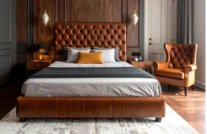 Brand new 180*200 king size leather bed
