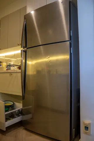 LG Stainless Steel Top Freezer Refrigerator - 2 Doors, Good Working Condition 509 litres