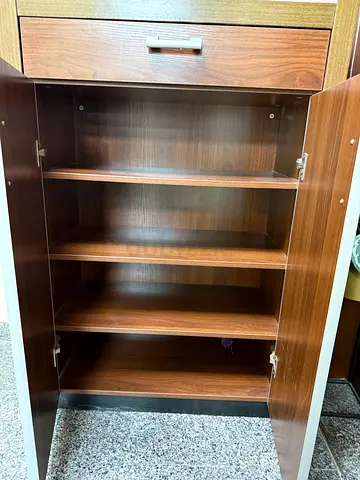 Wooden Shoe Cabinet - 4 Shelves, Good Condition