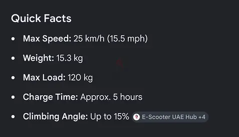 Used Electric Scooter (25 km/h) — Good Working Condition