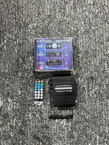 Compact Hi-Fi Stereo Audio Amplifier with Remote (Portable)