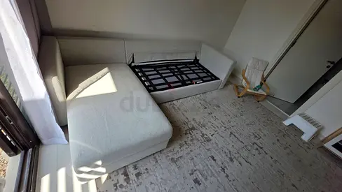IKEA Vimle L shape sofa Bed Beige Light grey L-shaped sofa bed (corner chaise) - good condition