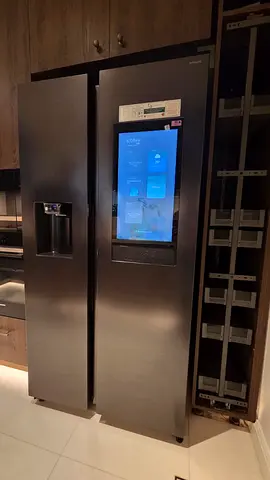 Samsung Family Hub Side-by-Side Refrigerator - 2-Door, Touchscreen Smart Fridge (Black Stainless)