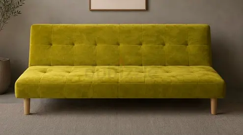 Green velvet convertible sofa bed