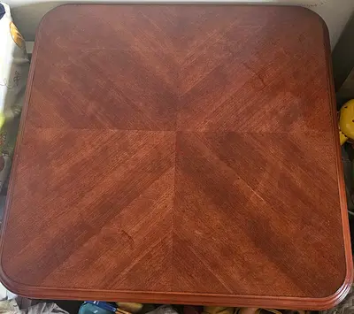 Solid Wood Square Side/Coffee Table with Parquet Top