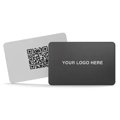Custom NFC + QR Smart Card  Keychain | Tap  Scan Digital Business Card