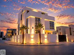 Luxury villa for sale with a large built-up area, price includes elevator, electricity, water, and a