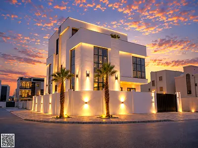 Luxury villa for sale with a large built-up area, price includes elevator, electricity, water, and