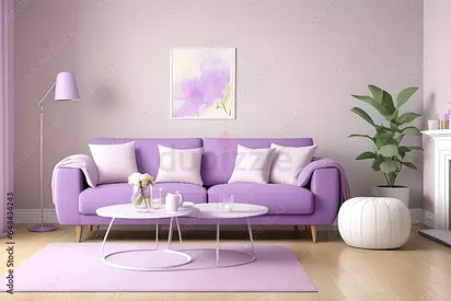 Lilac Modern Sofa Set (3-seater)