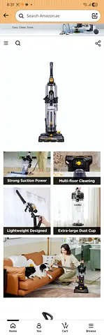 EUREKA Bagless Upright Vacuum Cleaner with Extra-Large Dust Cup — Powerful Suction, Multi-Surface