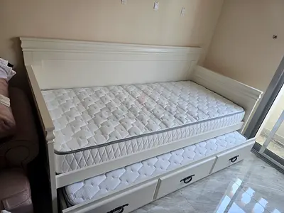 White Daybed with Pull-Out Trundle and Storage Drawers (90x200 cm) and different items from IKEA