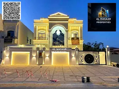 متاح فلل تحت الانشاء تصميم كلاكسيك طابقين و رووف مساحة 5000 قدم على شارع الشيخ عمار الرئيسى تملك حر لجميع الجنسيات