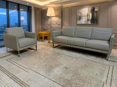 Calia Italia Pure Leather Luxury Sofas- barely used