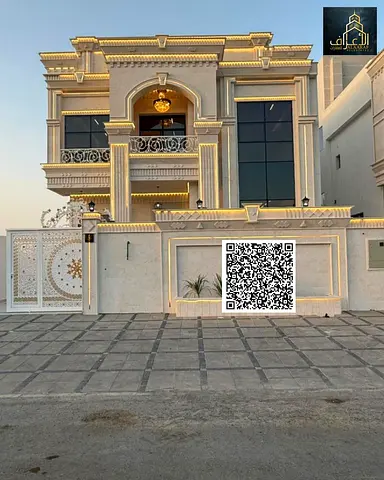 فيلا فاخرة للبيع في الحليو 1 عجمان 5 غرف ماستر مع رووف واسع وتشطيبات مودرن راقية ومساحات كبيرة شامل رسوم التسجيل