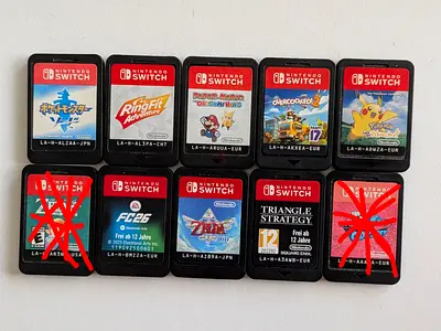 Lot of 11 Nintendo Switch Game Cartridges – Various Titles (Zelda, Mario, Pokémon, Ring Fit etc.)