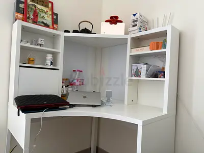 IKEA MICKE Corner Workstation Study Desk, 100x142 cm - White