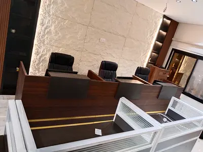 Set of new 3 Wooden Reception with 3 chair