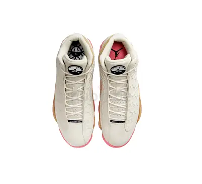 Light Cream/Pink Air Jordan Retro Basketball Shoes - Size Not Specified