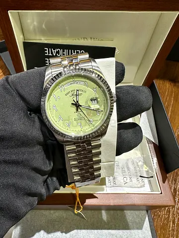 Mens Stainless Steel Automatic Watch with Green Dial (With Box) Limited edition, only 100 pieces