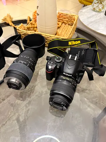 Nikon D3200 DSLR Kit — 18-55mm + Sigma 70-300mm Lenses + Bag + Charger — Barely Used