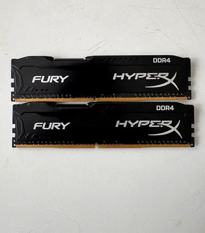 HyperX Fury Gaming RAM 16GB Kit (2×8GB) DDR4 2400MHz CL15 Dual Channel | High Performance Desktop