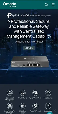 TP-Link Omada ER7206 Gigabit VPN Router - Managed Gateway