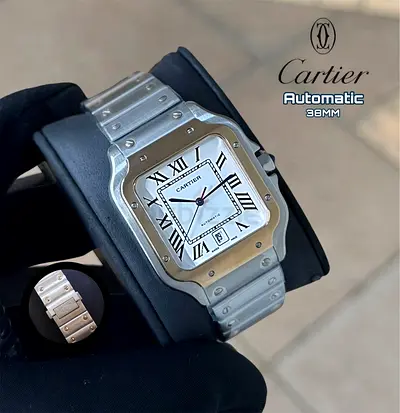 Cartier santos mens automatic watch