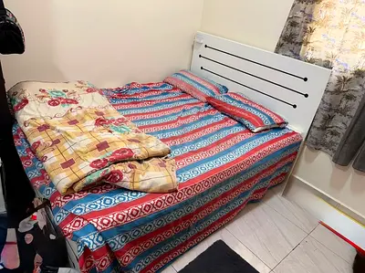 Queen size Bed with Headboard — Good Condition, Ready to Use