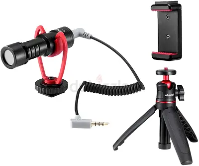 Compact On-Camera Microphone with Mini Tripod  Phone Mount - Sairen Q1 Kit