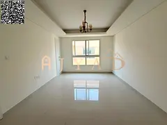 Free month with a 3BR hall apartment for annual rent in Mowaihat 3. Wardrobes, balcony, central AC,