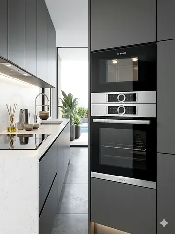 Bosch latest model series 8 electric oven and microwave set built-in 60cm integrated