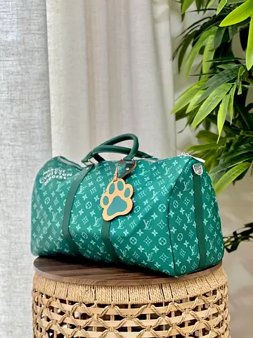 Green Monogram Canvas Weekender Duffel Bag - Good Condition. Louis vuitton