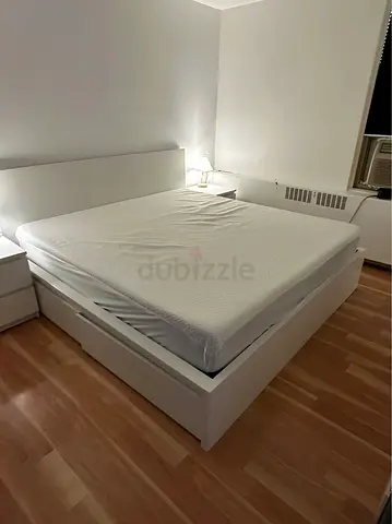 Ikea bed and mattress/king size