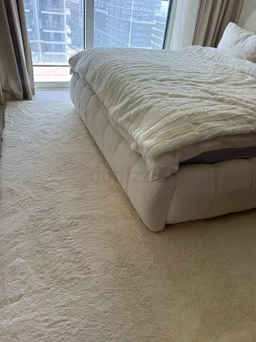 Soft Ivory Plush Area Rug - Large, Like New