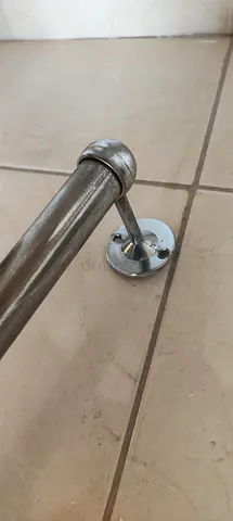 Stainless Steel Curtain Rod with Wall Bracket (single) - Good Condition