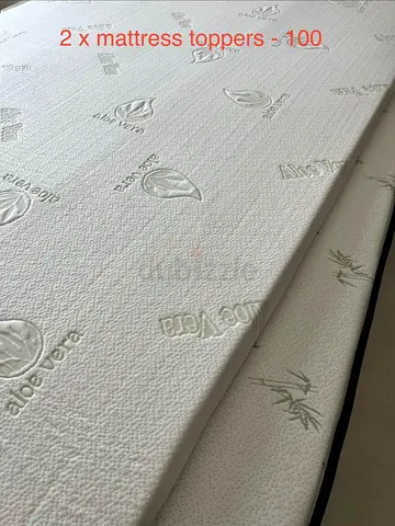 Two mattress toppers (Aloe Vera) - good condition