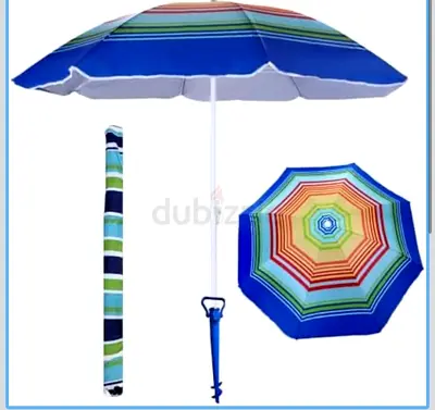 Brand New Colorful Umbrellas ⛱️ Includes Sand Drill + Carry Cover