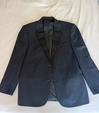 Mens Black Suit Jacket - Classic Blazer and trouser. Regular fit (1.75-1.85m tall) Good Condition