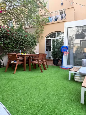 Wooden Outdoor Dining Set with 6 Chairs - Good Condition for free
