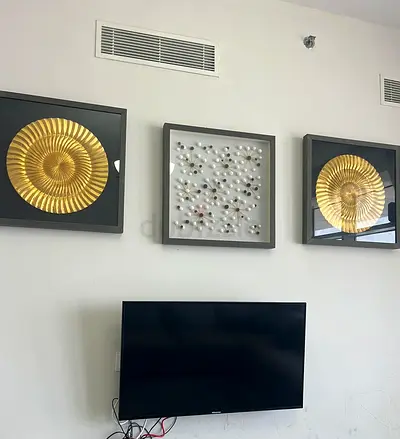 Hisense TV 43 inch with gold frames from Pan Emirates