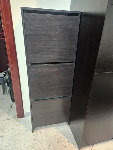 IKEA Dark wood 3-drawer shoe racks in excellent condition