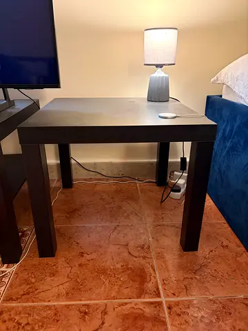 IKEA Dark Wood Side/End Table - Solid, Compact Design
