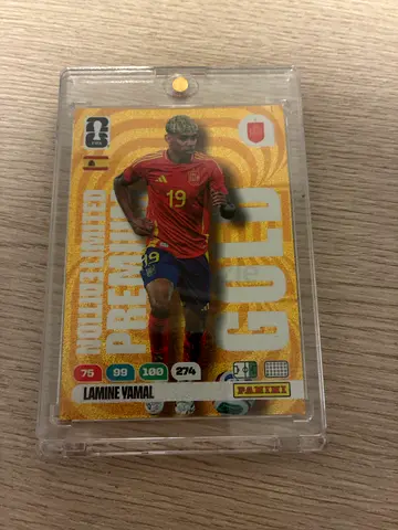 Panini Limited Edition GOLD football trading card — Lamine Yamal (protected sleeve)