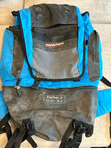 Used blue Karrimor panther 3 rucksack