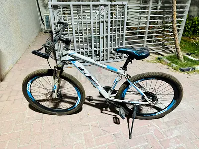 White  Blue Mountain Bike - 26 Wheel, Good Condition